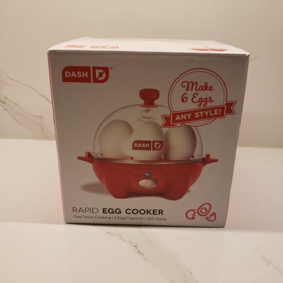 New Dash Rapid Egg Cooker 6 Egg Capacity One Touch Cooking 360 Watts - Picture 4 of 7